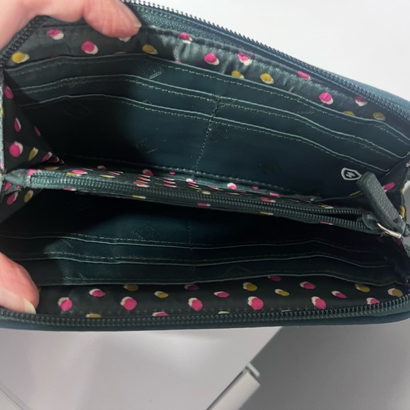 Vera Bradley Quilted Floral Wallet - Blue, Pink, Yellow - Picture 2 of 2